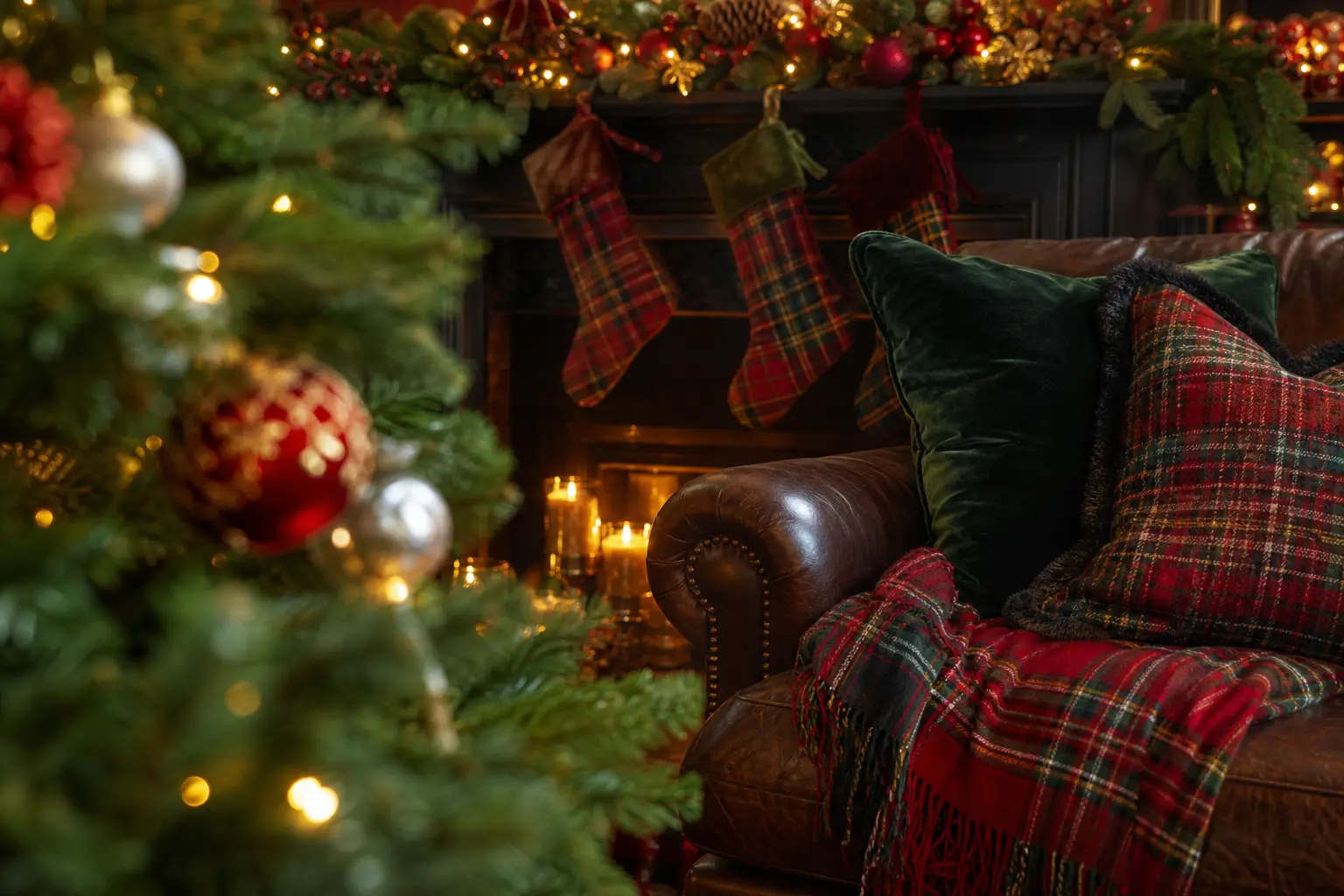 Ralph Lauren Christmas Decor Ideas: 22 Tartan-Wrapped Looks With Velvet and Cozy Manor Charm