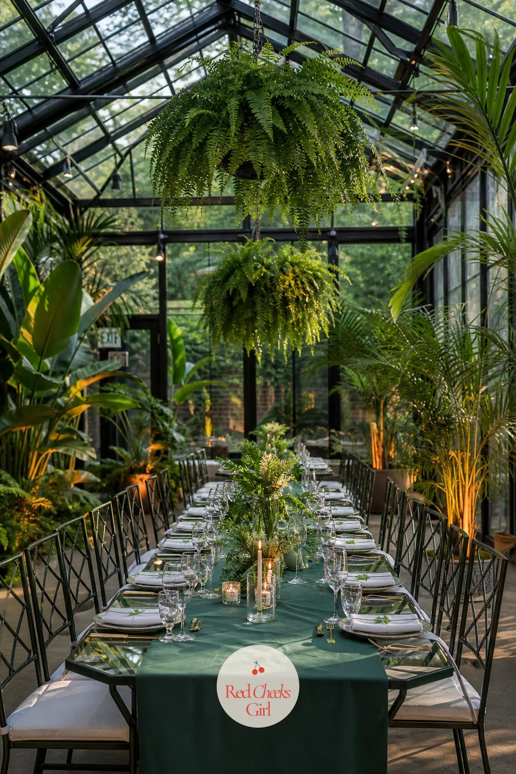 Botanical Conservatory Dinner — Glass walls, hanging ferns and the smell of warm soil give a conservatory dinner its own weather regardless of what's happening