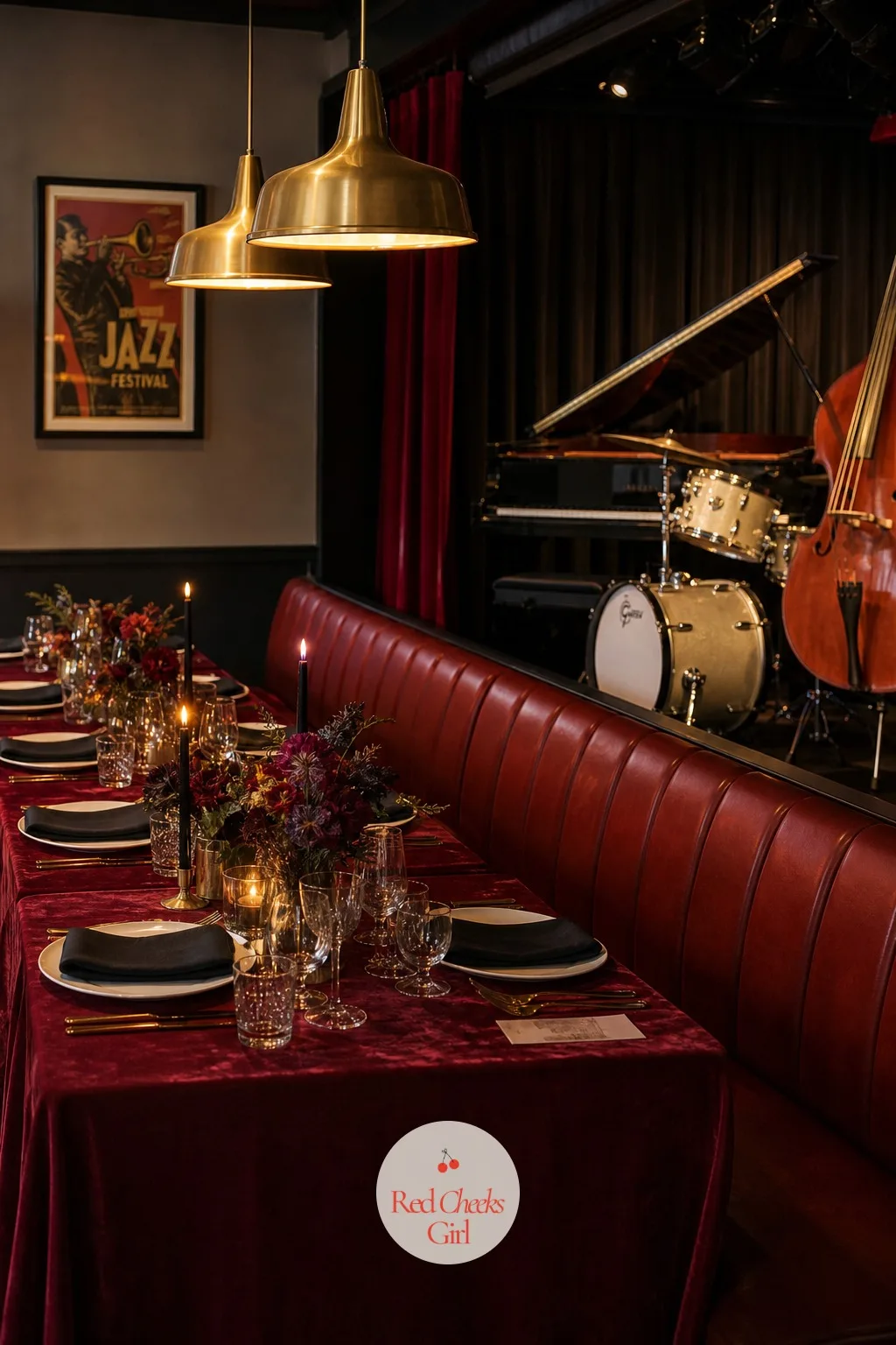 Supper Club With Live Jazz — A small stage with a trio in the corner and low gold lighting over the tables turn dinner into a night out rather than a meal to