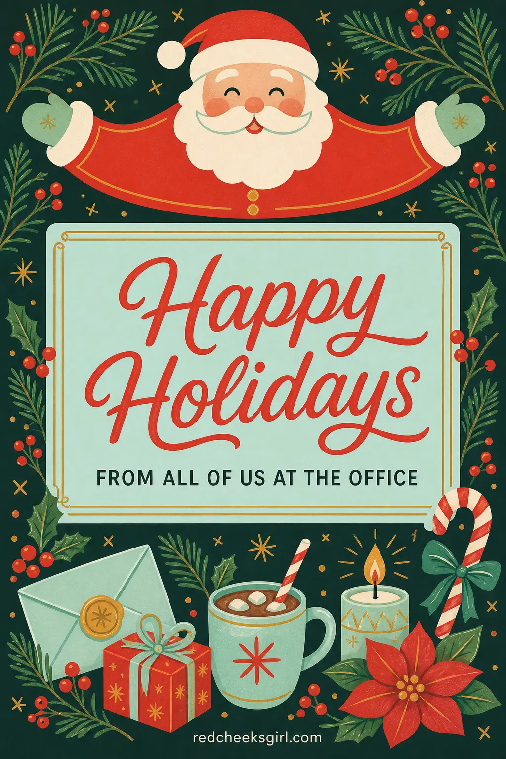 The Office Mod Santa printable sheet — For the coworker exchange where sincerity is good but sentimentality is not: this one is warm without asking anyone to