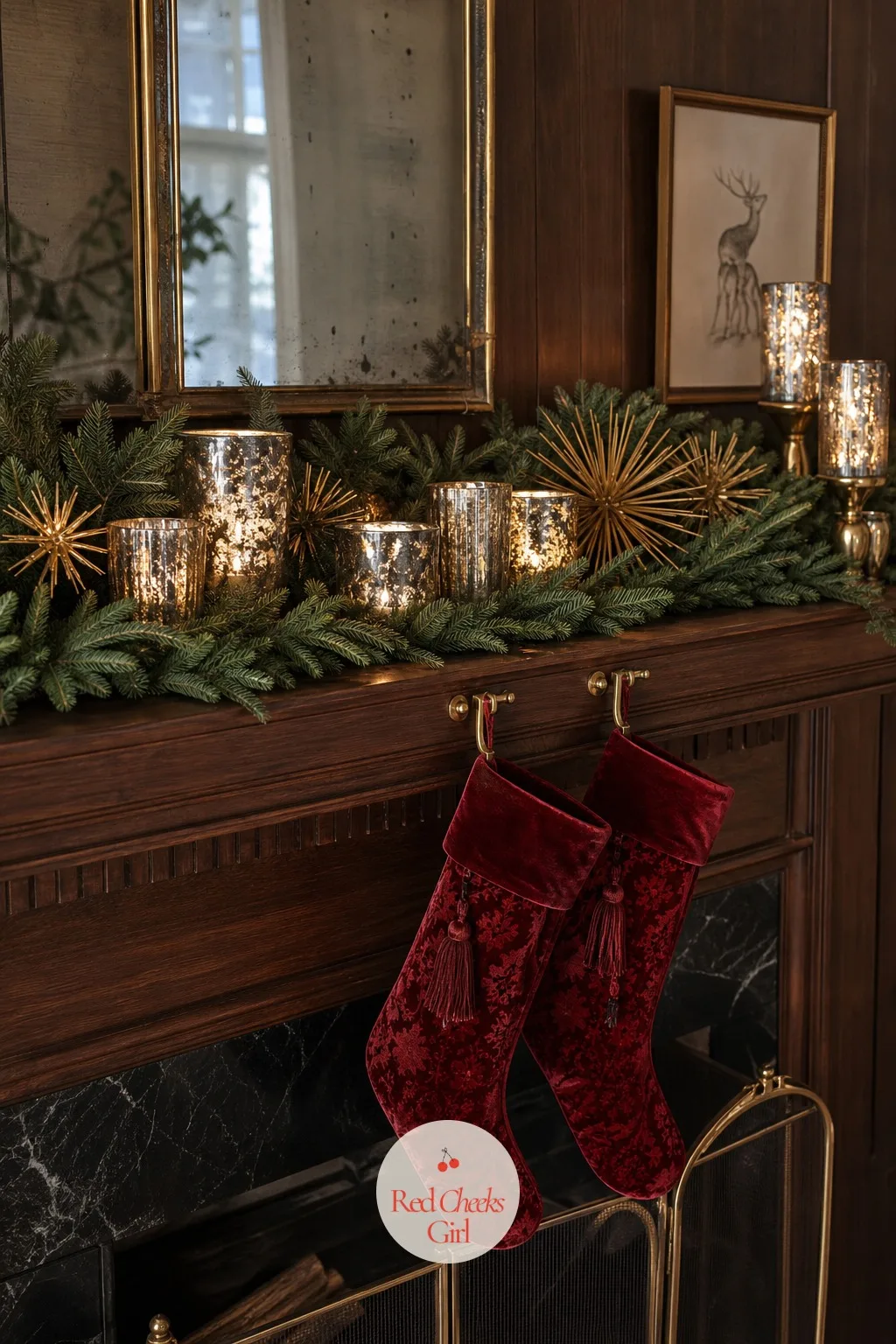 The Mantel Dressed in Mercury Glass — A bare mantel reads like nobody tried. Retro christmas party