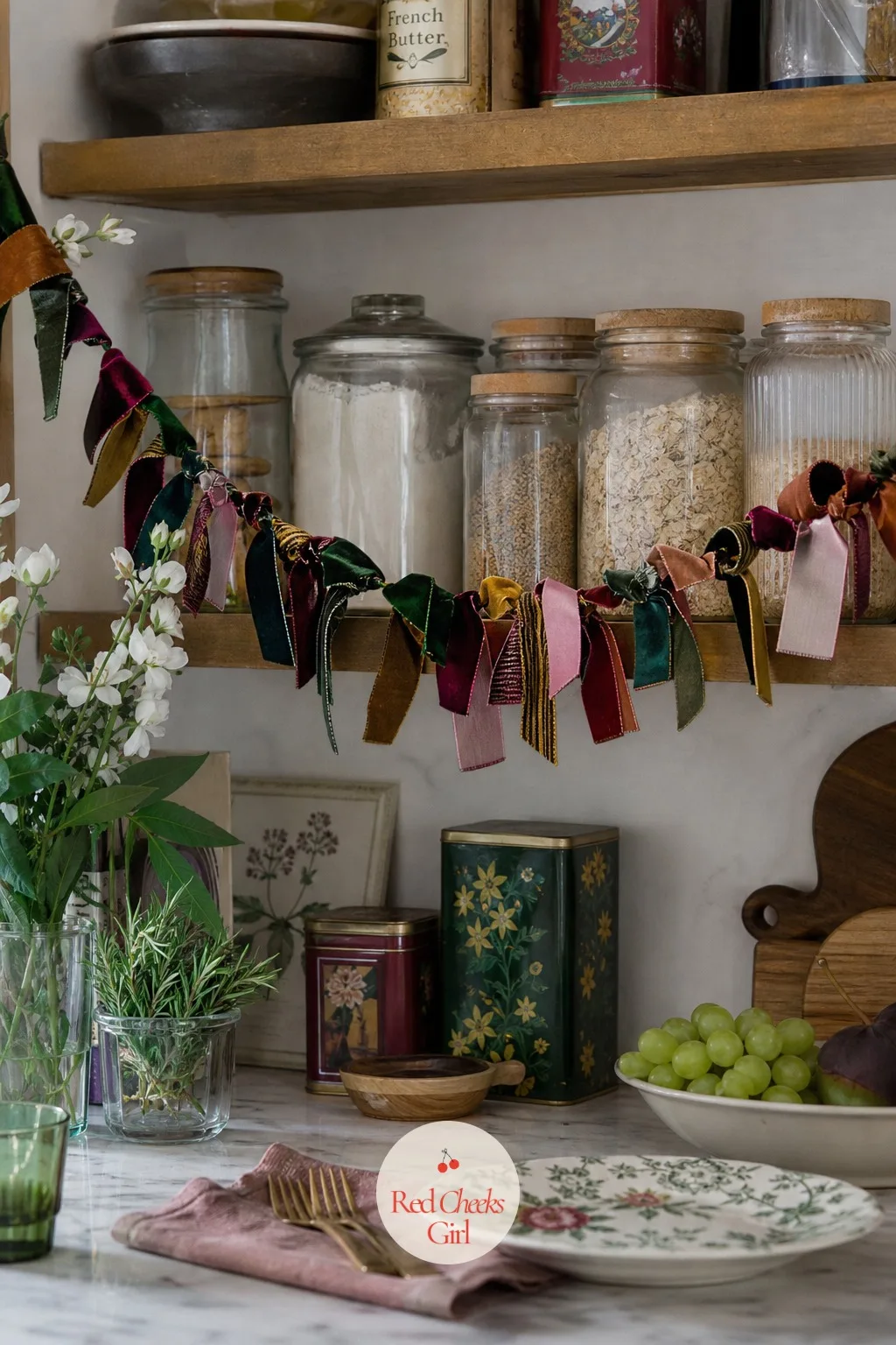 A Scrap Garland Made From Every Leftover Ribbon End Knotted Together — Every other idea here leaves a small pile of offcuts, and this is where they go instead