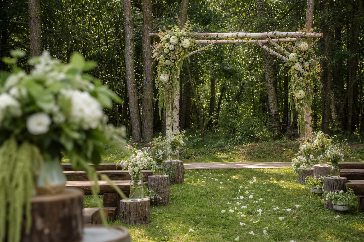 18 Rustic Wedding Arch Ideas Made From Branches, Wood and Wildflowers