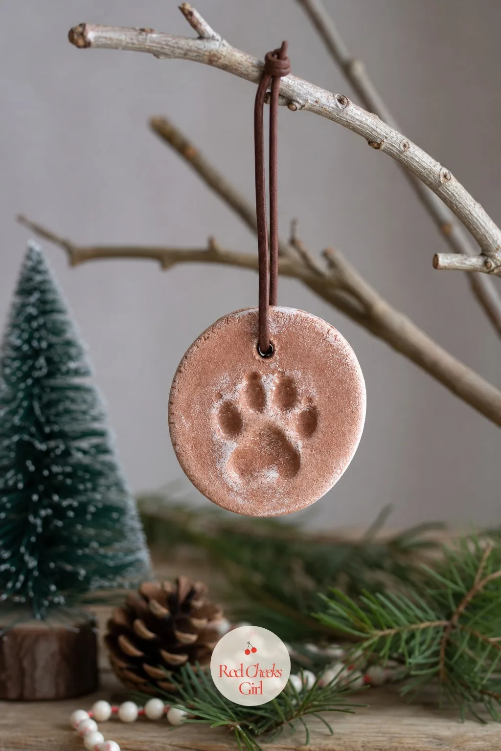 Pet's Paw Print Medallion — The dog will not sit still for a photo shoot, but he will tolerate thirty seconds of a paw pressed into soft dough if there is a