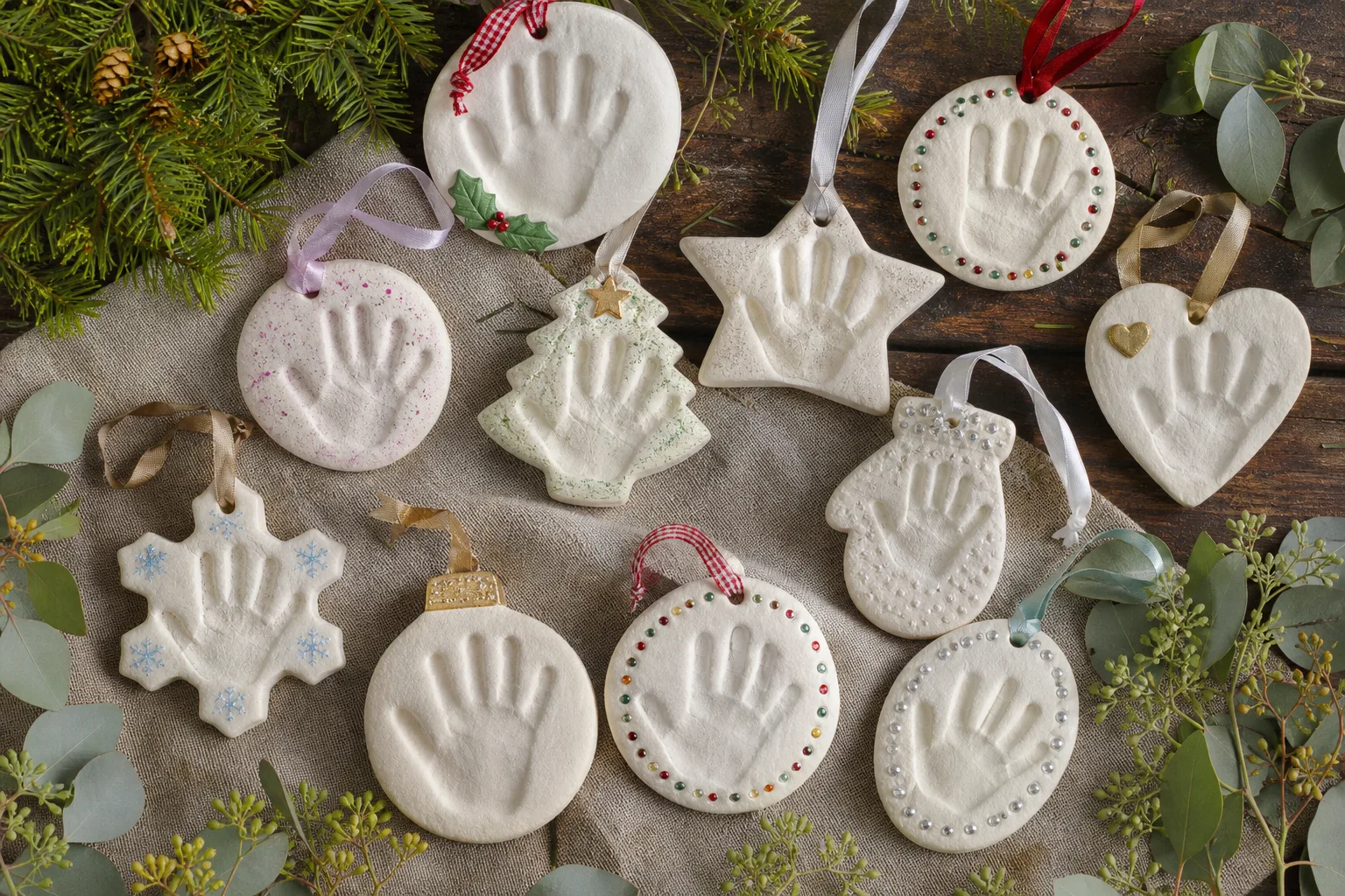 12 Salt Dough Handprint Ornaments That Freeze Tiny Hands in Time