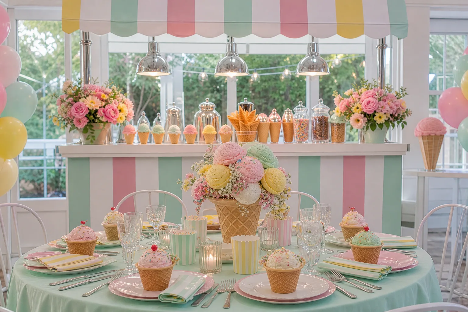 22 Scooped Up Bridal Shower Theme Ideas Built Around an Ice Cream Bar