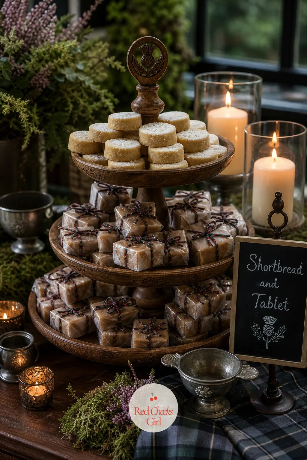 The Shortbread And Tablet Dessert Table — A dessert table full of macarons says nothing about where this wedding is happening. Scottish wedding ideas