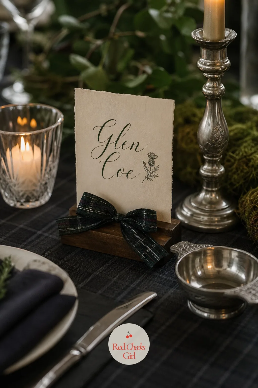 The Table Number Signage — Plain numbered cards do nothing for the room. Scottish wedding ideas