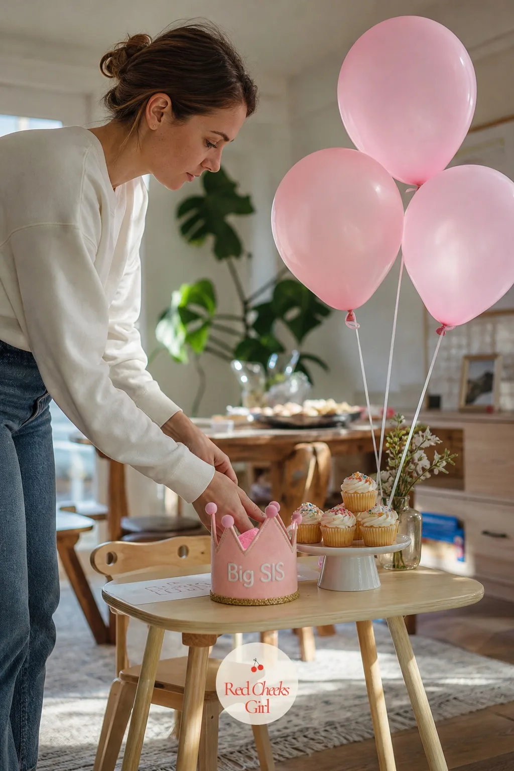 Big Sibling Celebration — The toddler watching all this attention go to a stomach is the one who needs a party of his own, before the baby arrives and the