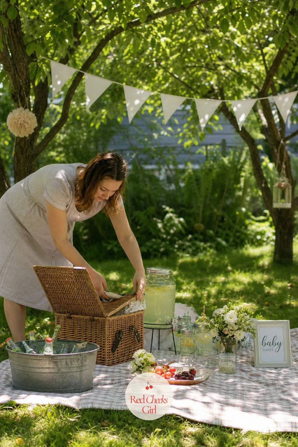 Family Picnic — Indoors starts to feel small with a toddler underfoot and a due date approaching. Second baby shower ideas