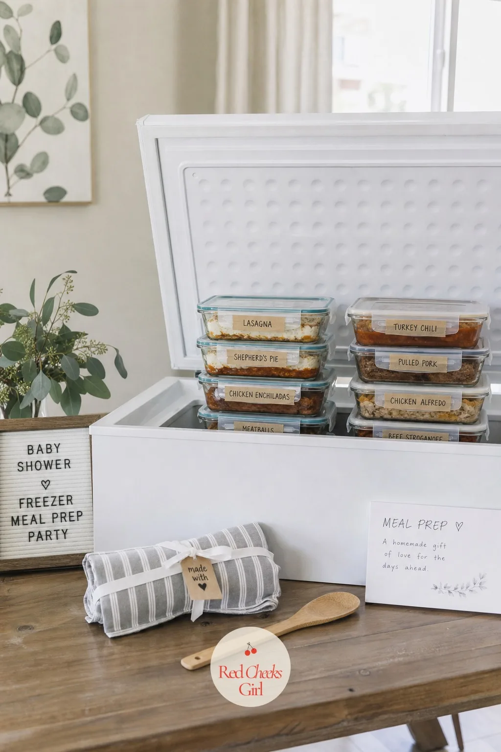 Freezer Meal Prep Party — Forget gifts entirely. Second baby shower ideas
