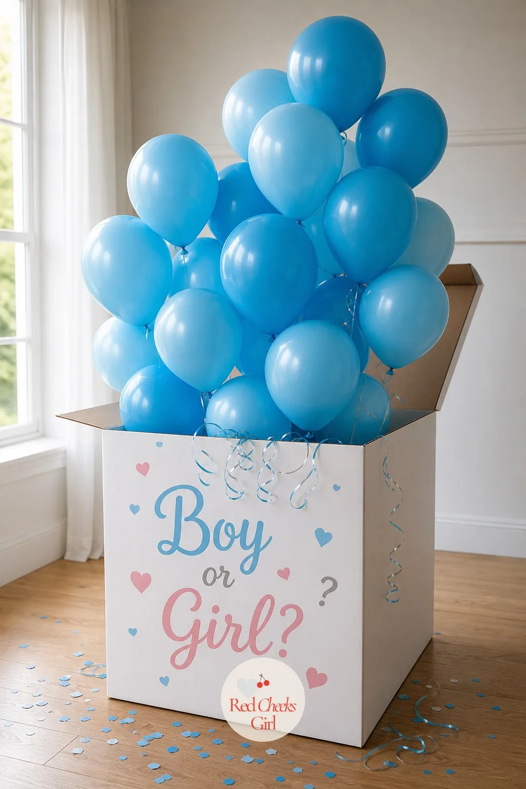 The Giant Mystery Box — A box taller than the child herself sits closed in the middle of the room, and she is the only one allowed to open it. Sibling gender