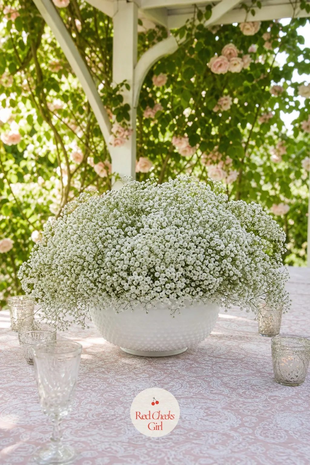 Baby's Breath Clouds — A romantic, soft-focus table wants volume without heaviness, and baby's breath gives exactly that at a fraction of the price of full