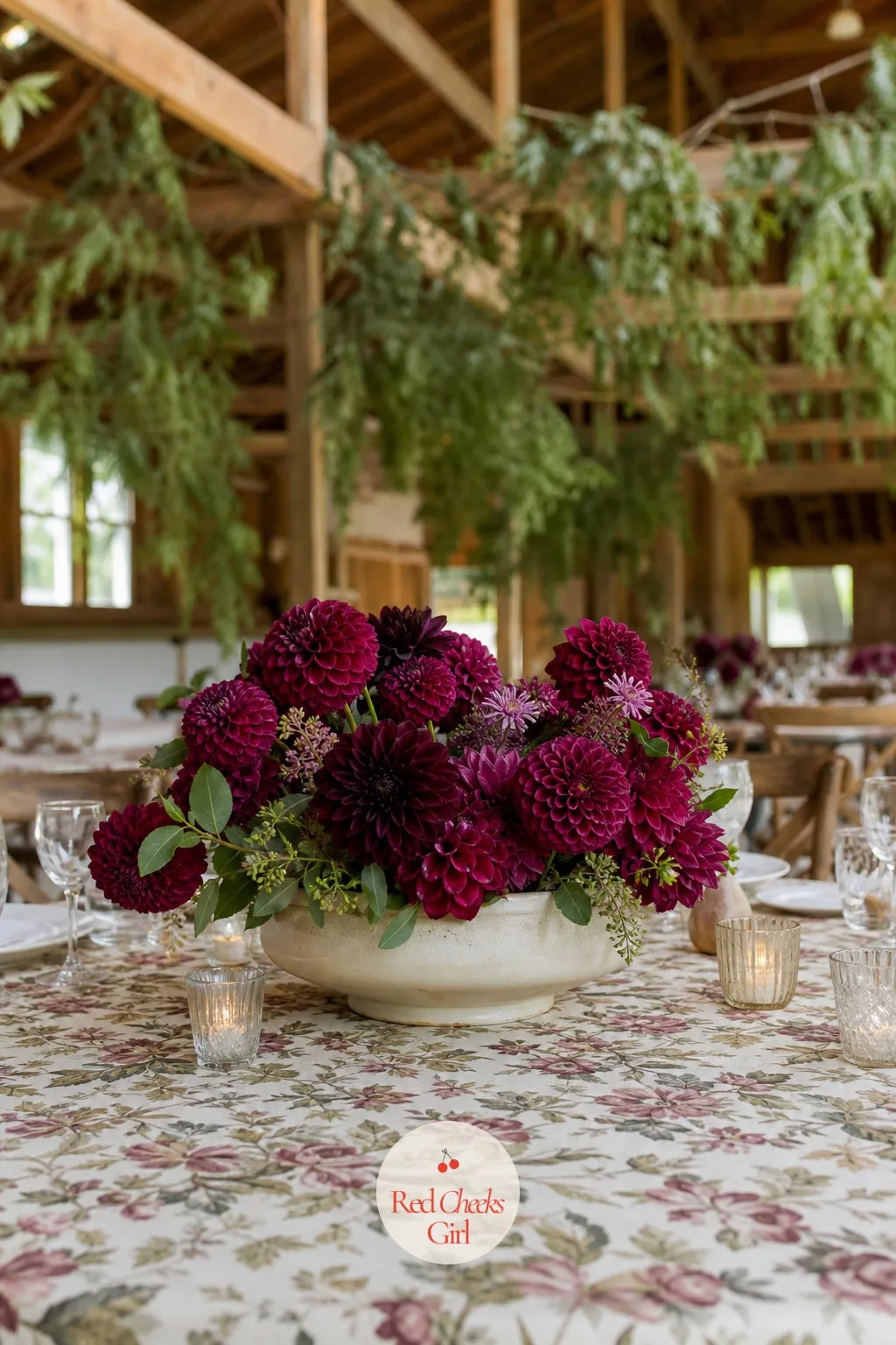 Garden Dahlias in a Shallow Ceramic Bowl — Dahlias in late summer and early autumn are inexpensive and generous, and a shallow bowl is the simplest way to let