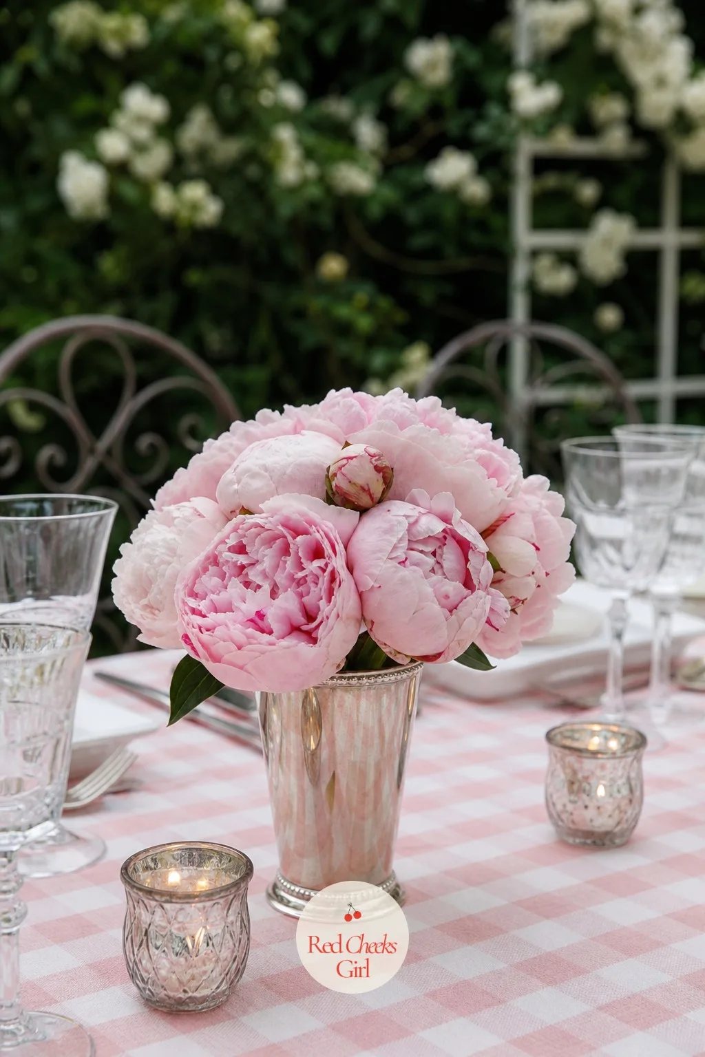 Peonies in a Julep Cup — A southern garden wedding has a vessel built right into its tradition, and a silver julep cup full of peonies uses it exactly as