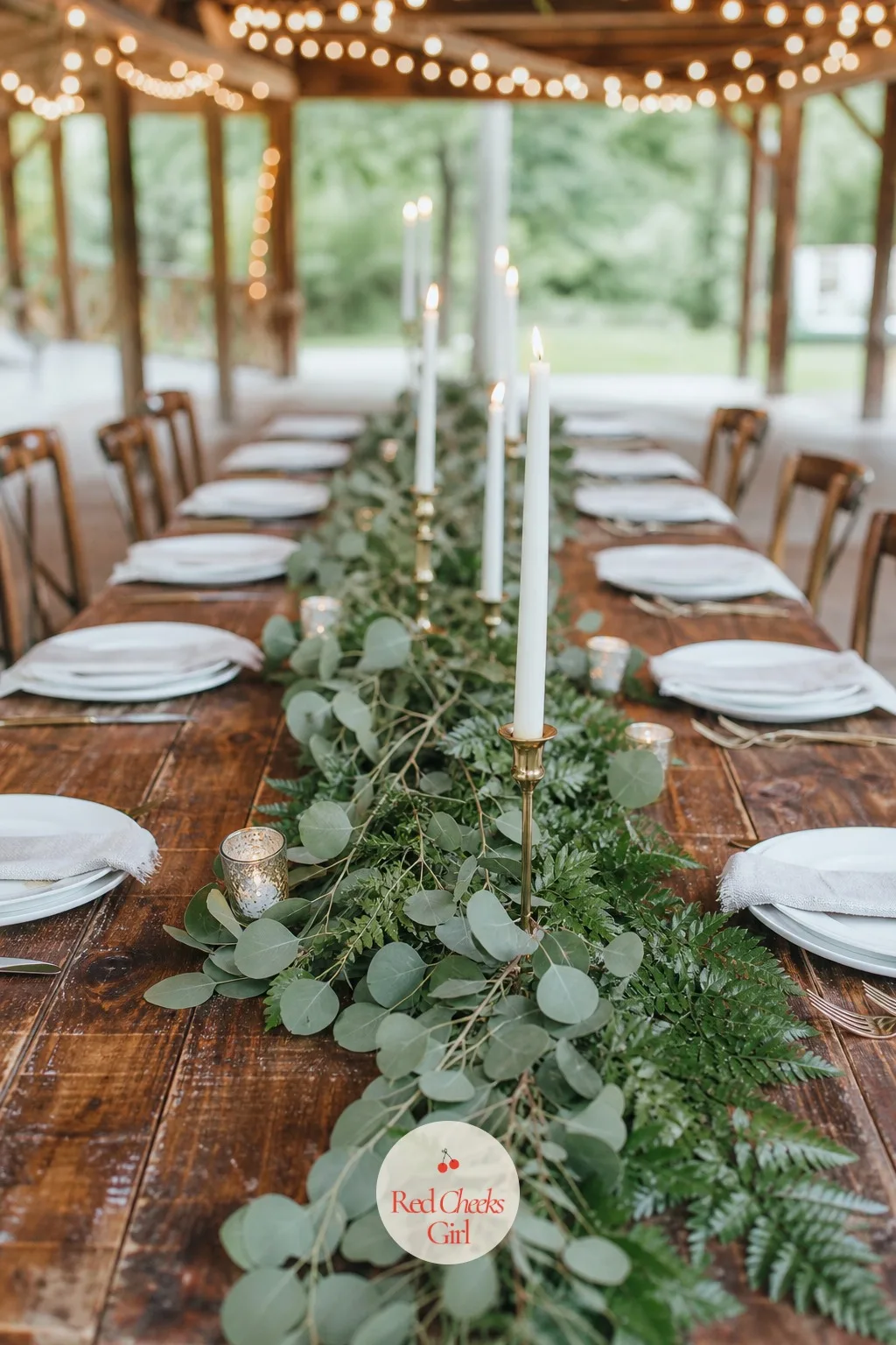 Greenery Runner — A table can feel unfinished down the middle without anything at all, but a full floral runner is one of the pricier lines on a florist's