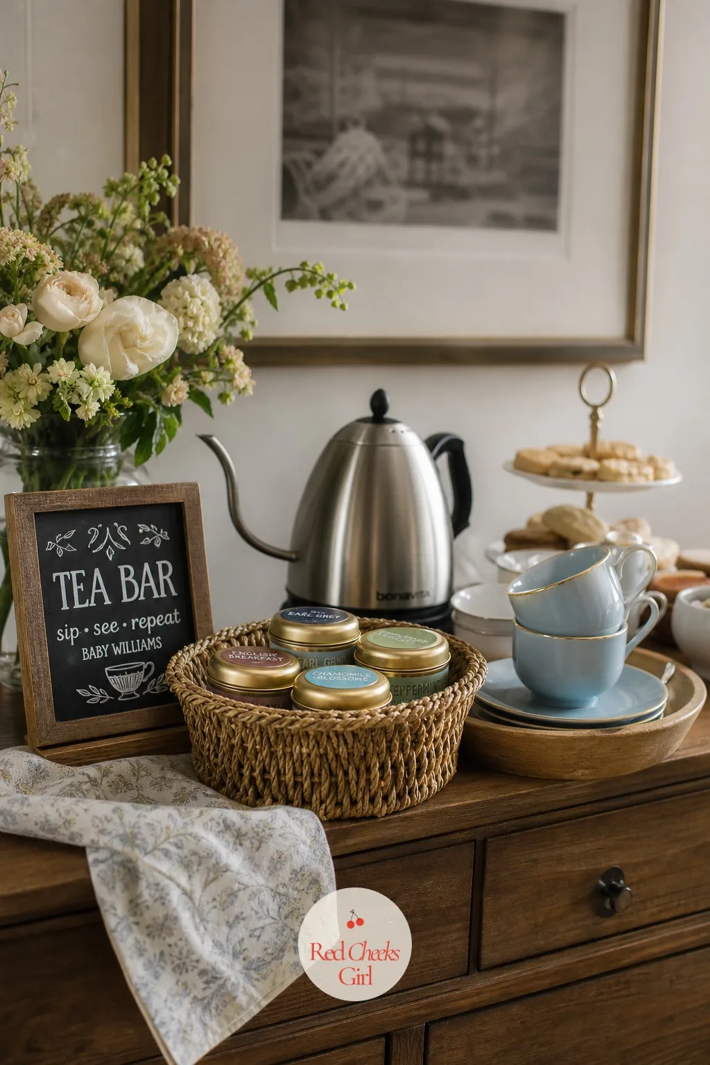 Tea Bar — Not everyone wants cold or caffeinated, and a tea station quietly covers both older relatives and anyone nursing a cold cup of something warm through