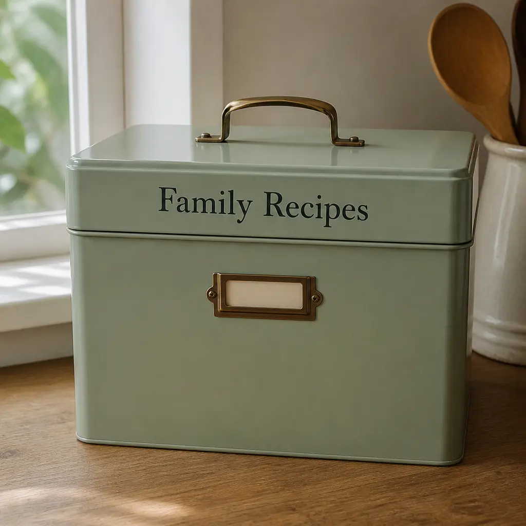 Family Recipe Box — Somewhere there is a recipe card in your mother's handwriting that only exists on one scrap of paper. Sister christmas gift ideas