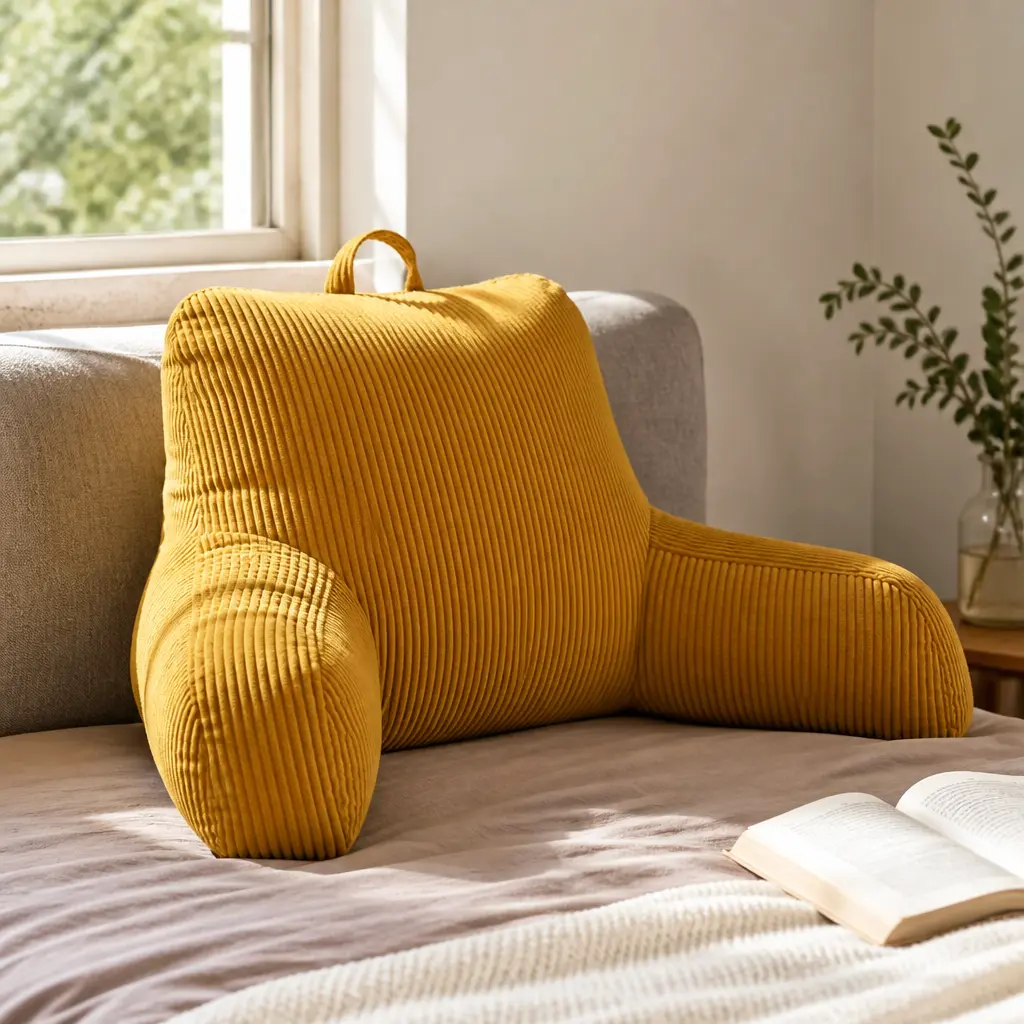 Reading Pillow — She reads in bed propped against three flat pillows that slide down within ten minutes. Sister christmas gift ideas