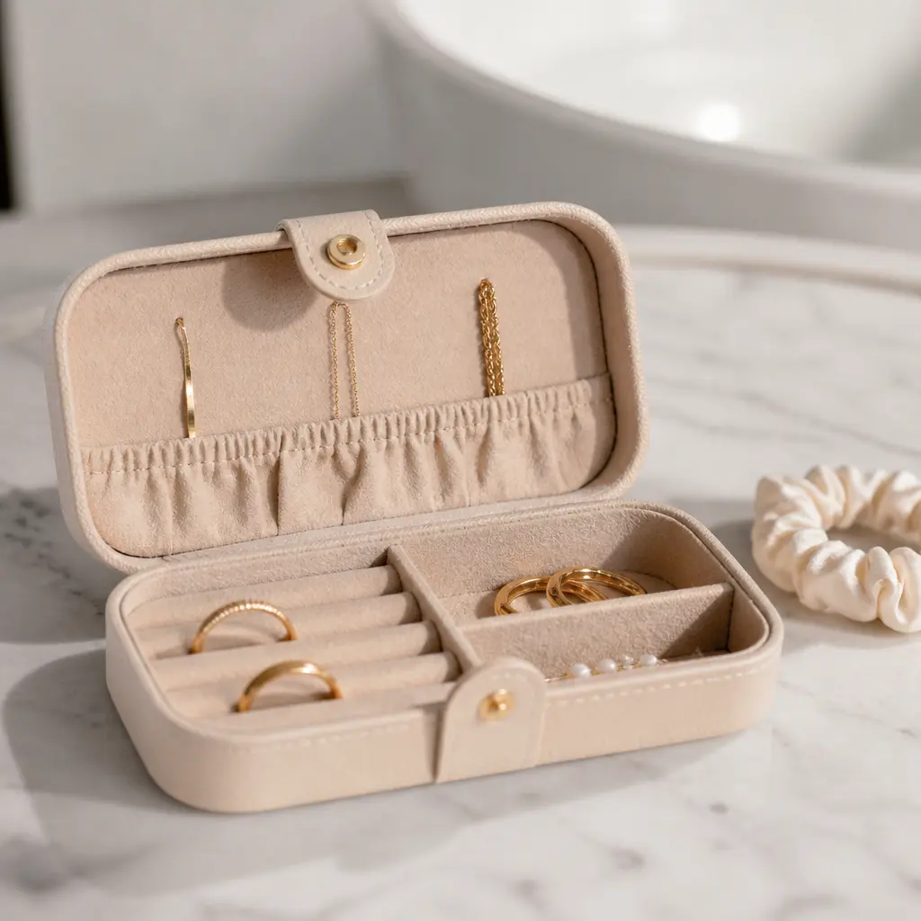 Travel Jewelry Case — Her earrings tangle into one knot the second they go anywhere near a suitcase. Sister christmas gift ideas