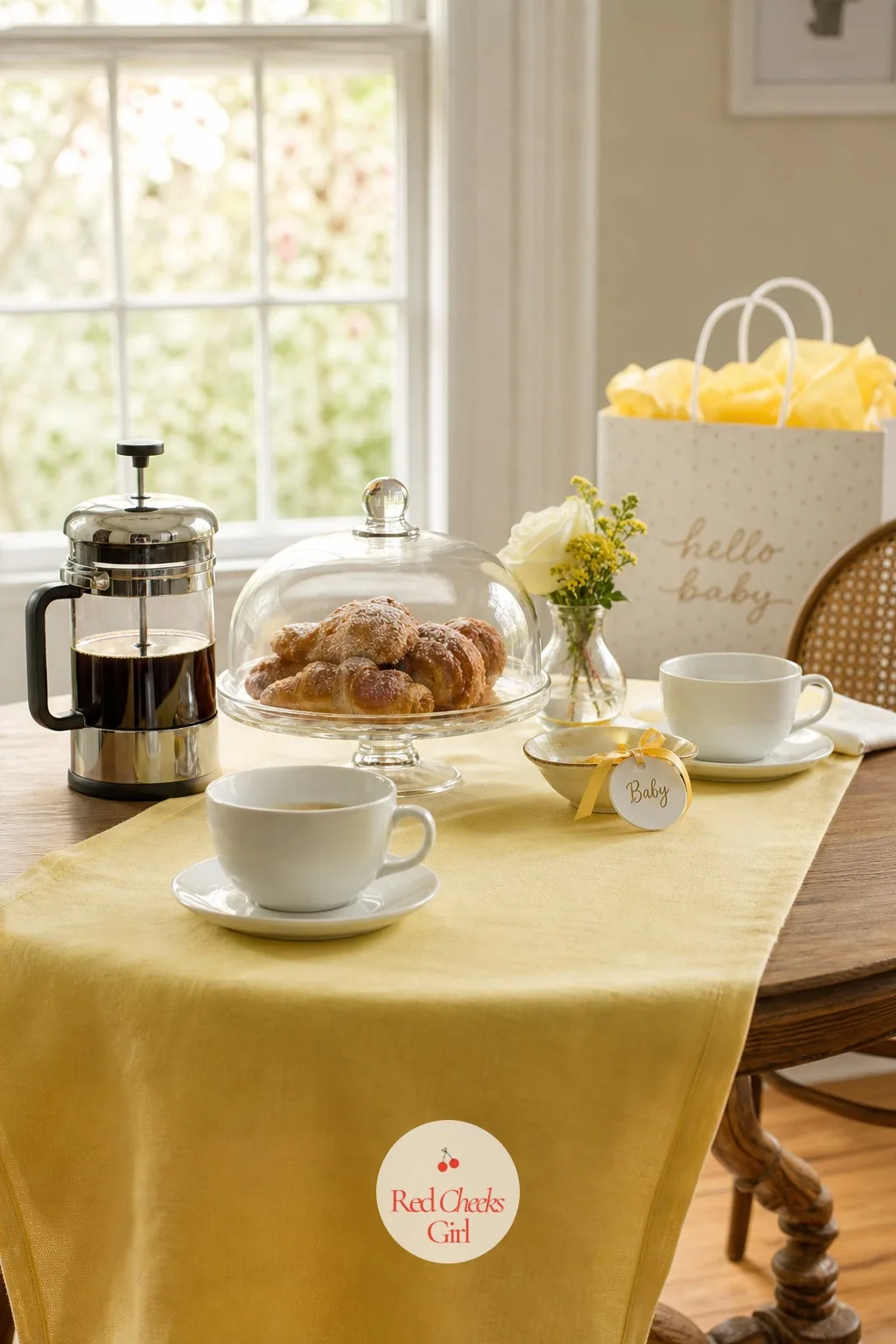 Brunch at Home — She says she does not want a production, and coffee with warm pastries at her own dining table is not a production, it is a Tuesday wearing a
