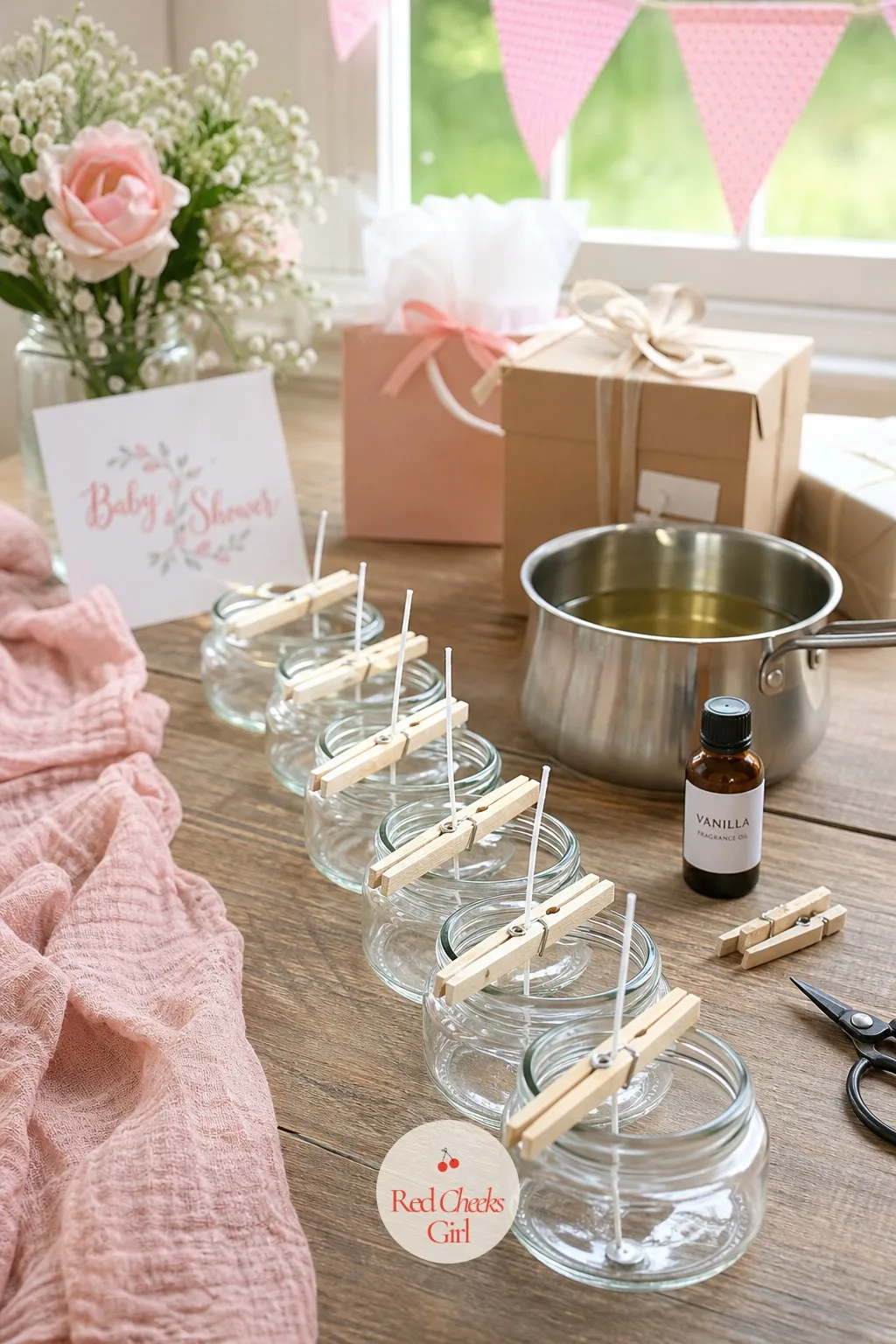 Candle Making — A craft that leaves with its own name on it, poured and cooled by the time the afternoon ends. Small baby shower ideas