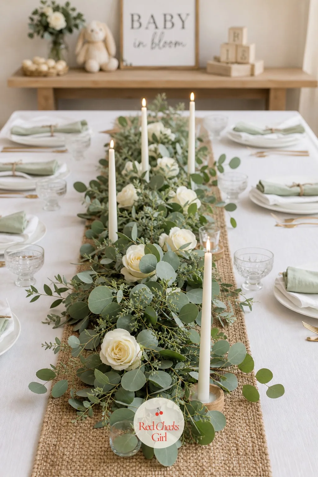 One-Table Centerpiece — When there is only one table, it has to carry the whole look by itself, and that is easier than it sounds. Small baby shower ideas