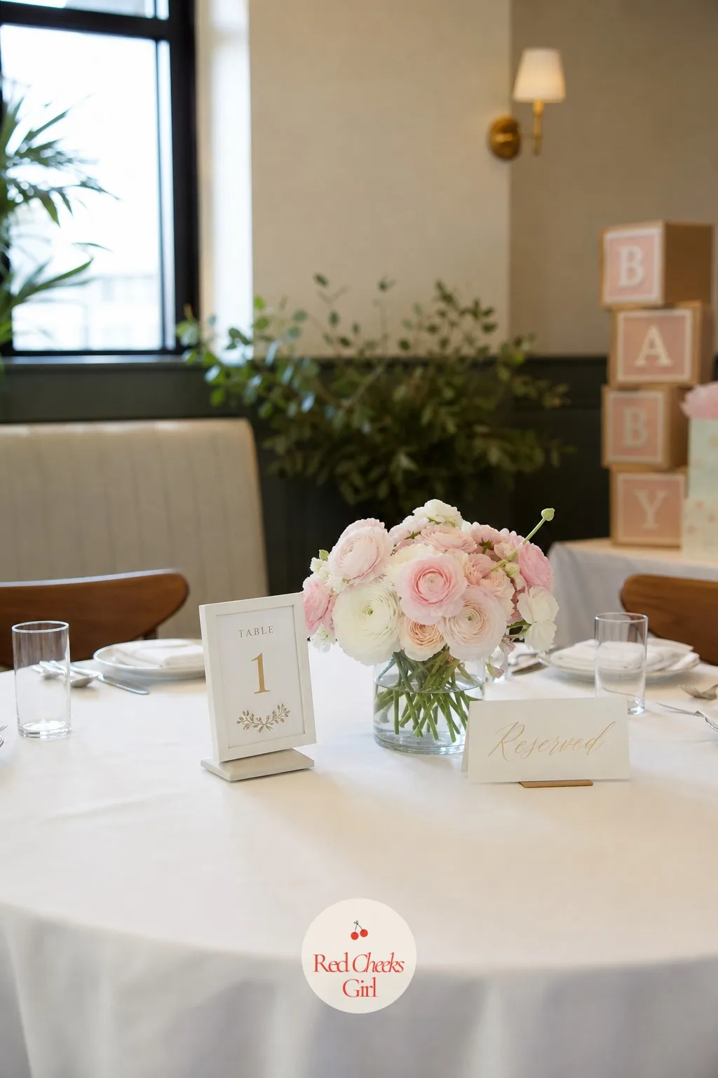 Private Room at a Restaurant — Sometimes the kindest gift to yourself is a room you did not have to decorate. Small baby shower ideas