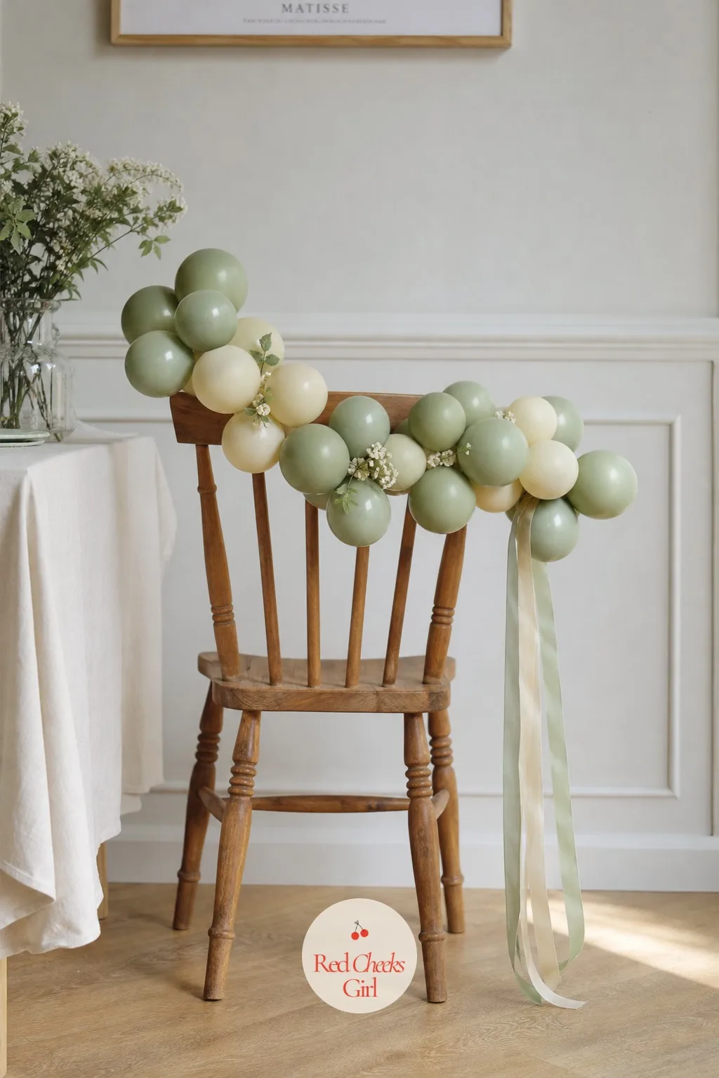 Small Balloon Garland — A hint of balloons, not a wall-sized installation: this is the cheapest item on the entire list. Small baby shower ideas
