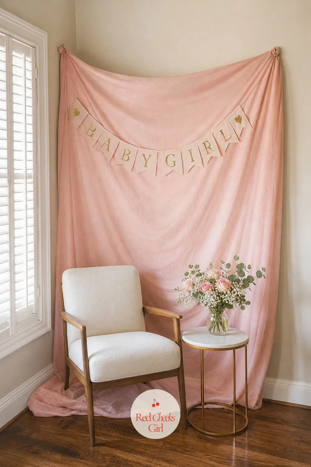 Small Photo Corner — One good photo does not need a full backdrop budget, just a corner and a little intention. Small baby shower ideas