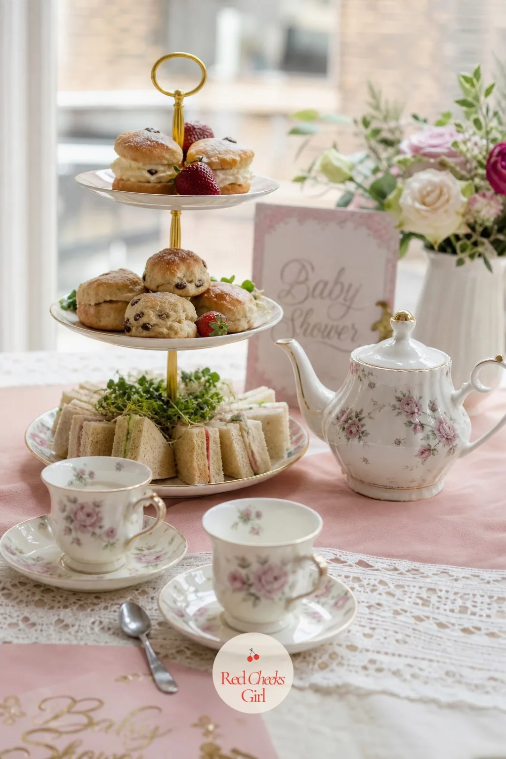 Tea for Two — No hall is needed when a teapot and two chairs already make a party. Small baby shower ideas