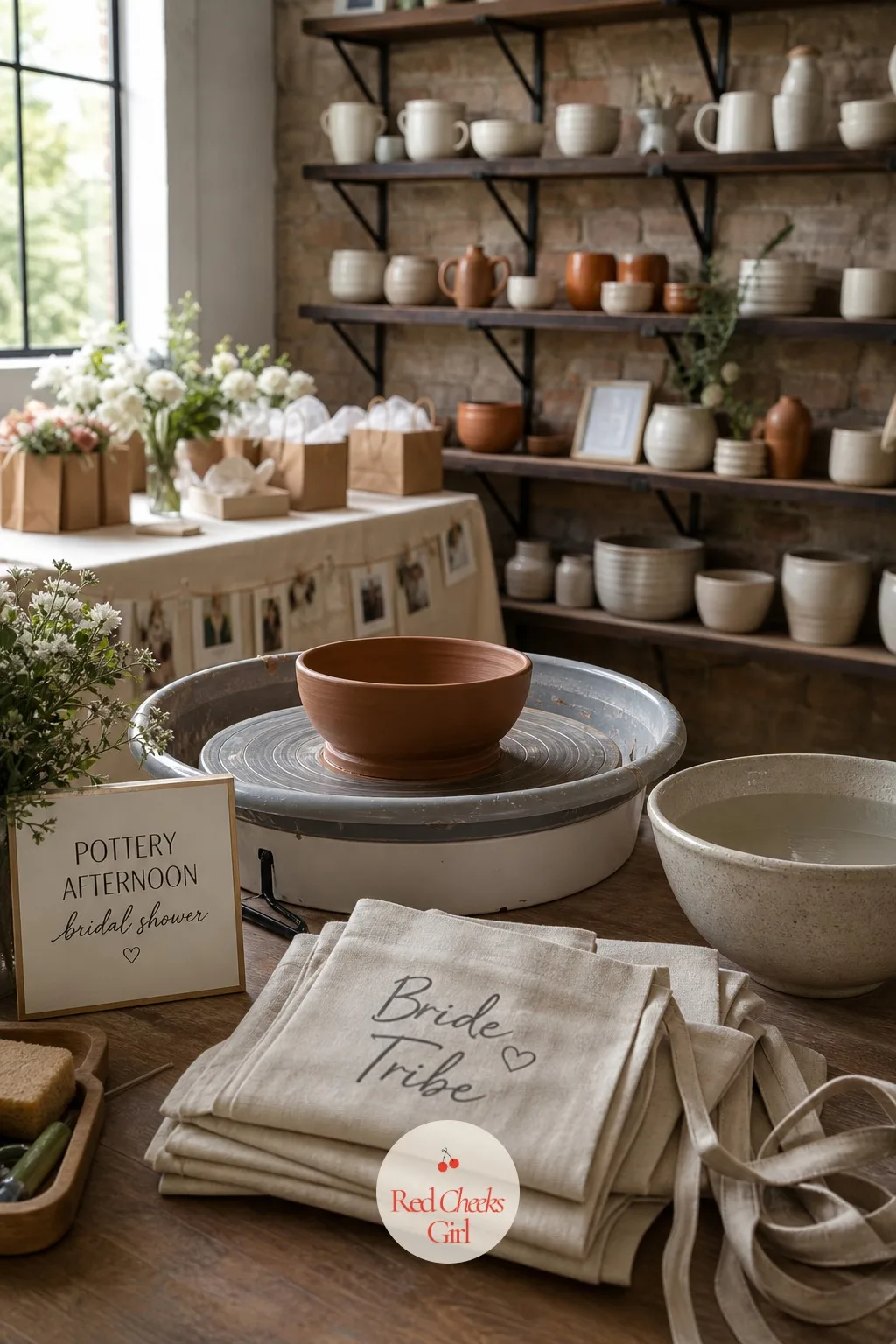 Pottery Afternoon — There is something about wet clay under the nails that gets even the quietest guest talking. Small bridal shower ideas