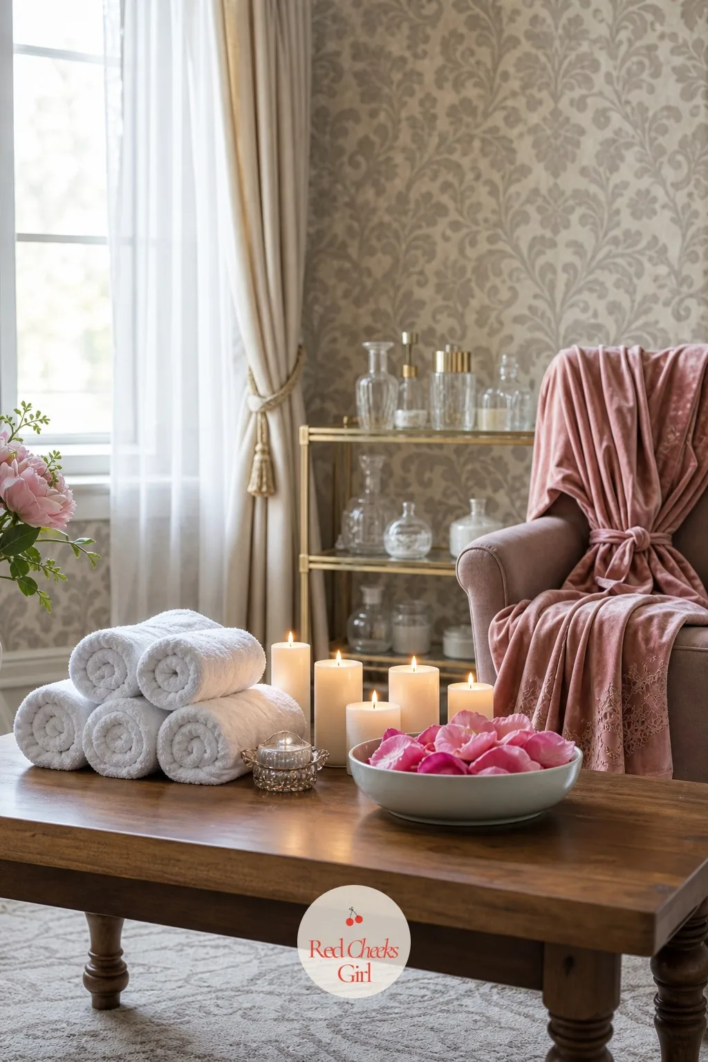 Spa Day at Home — She has spent a year being asked about seating charts and florists; a spa day asks nothing of her at all. Small bridal shower ideas