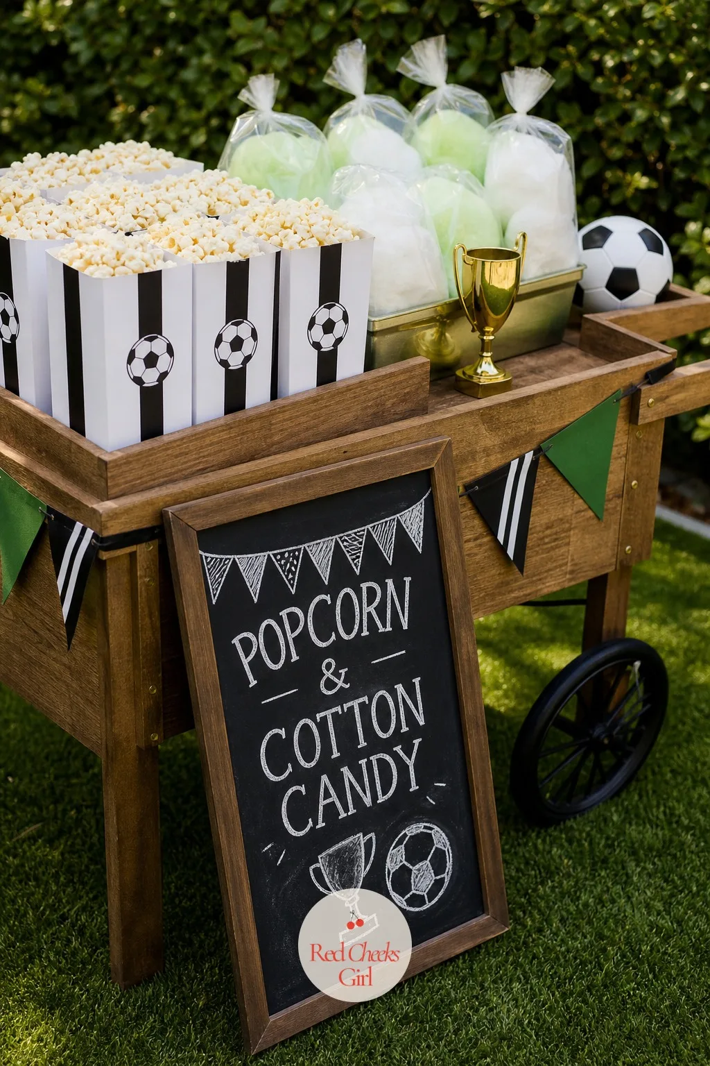 Popcorn and Cotton Candy Concession Cart — Half the fun of a stadium is the cart selling snacks on the way to your seat, and a tabletop version of that is