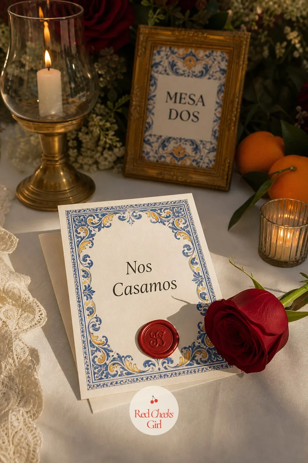 Tile-Pattern Invitation Suite — The invitation is the first thing anyone sees of the wedding, long before the courtyard or the cake. Spanish wedding