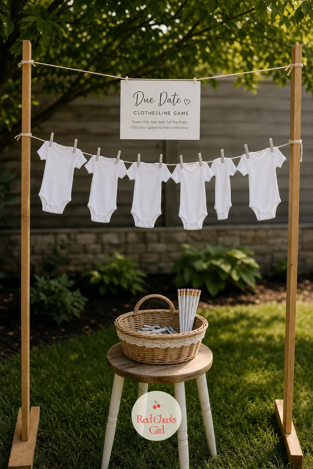 Due Date Clothesline Game — This one plays itself. Special delivery baby shower theme