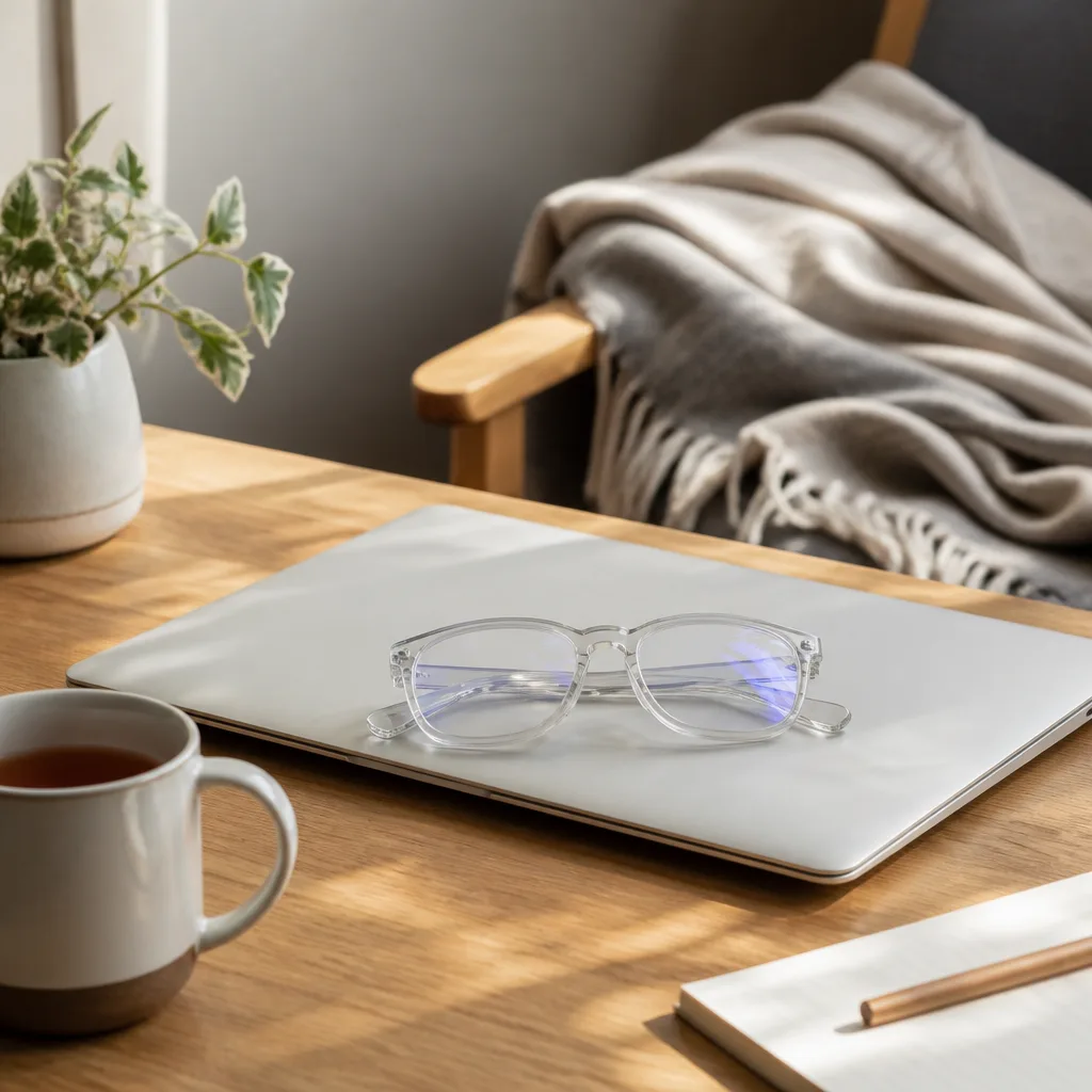 Blue Light Glasses — Eyes ache by nine at night from a day spent on screens, and a pair of blue light glasses takes some of that edge off without needing a