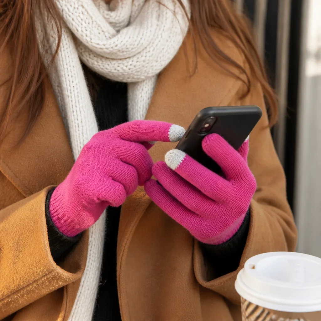 Touchscreen Gloves — Nobody wants to pull a bare hand out of a warm pocket just to answer a text at the bus stop, and gloves that work on a screen solve that