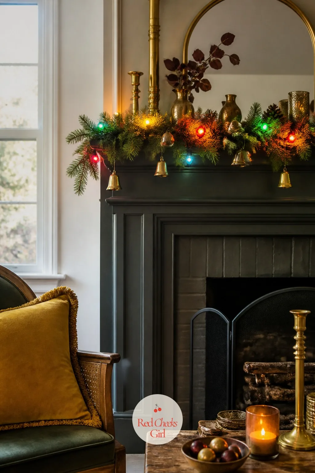 The Garland Overhead — A bare mantel shelf under the stockings looks unfinished, and a pre lit garland solves it in one length. Stranger things christmas