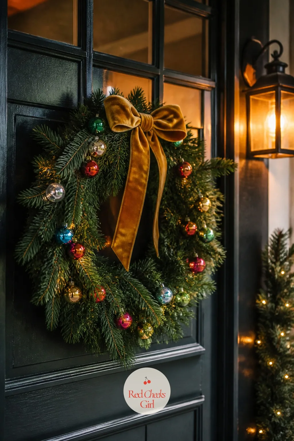 The Wreath on the Door — The front door sets the tone before a single lamp inside gets seen, so it has to promise the same warmth the living room delivers.