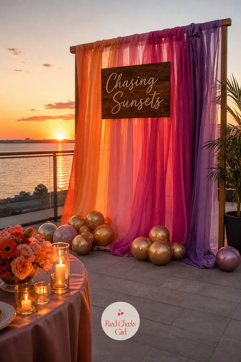 A Dedicated Sunset Photo Spot — Without one fixed spot, every photo of the night ends up with a stranger's car or a bin in the background. Sunset bachelorette