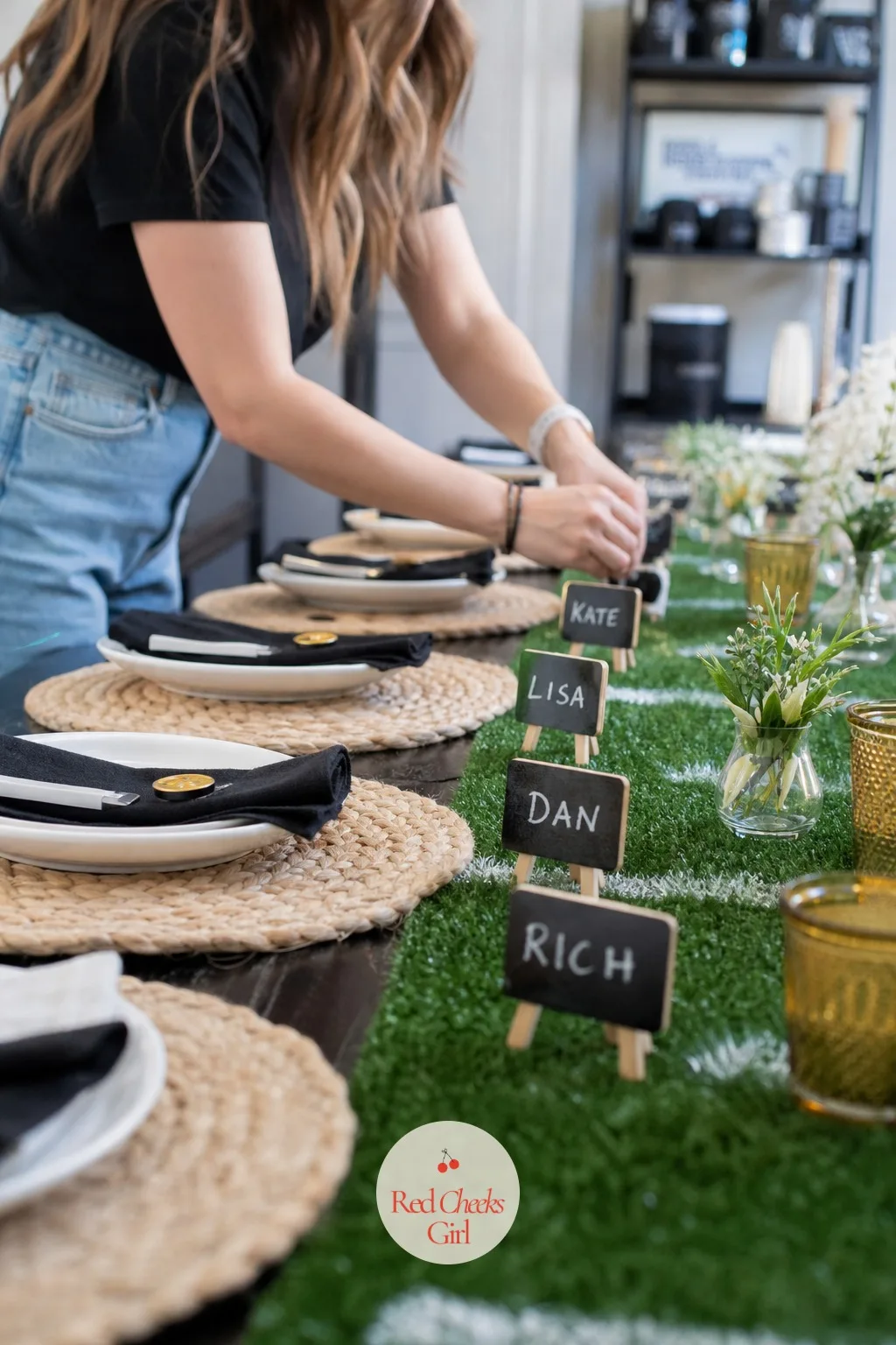 Chalkboard Player Nameplates — A seat with nothing marking it feels unfinished, even at a casual game day. Super bowl party ideas