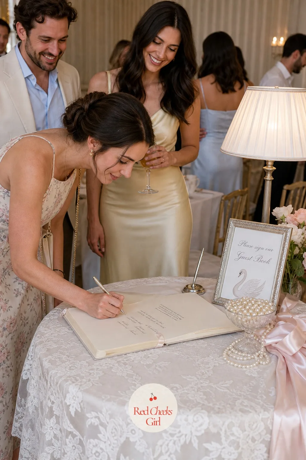A Ballet-Program Style Guest Book — A plain blank book by the door gets signed in a hurry and rarely opened again. Swan wedding