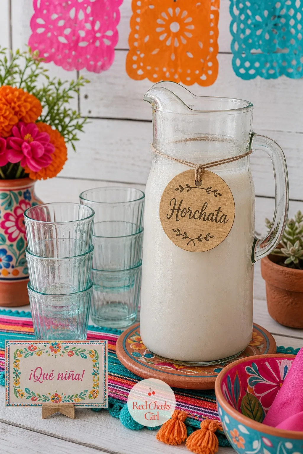 Horchata Pitcher — One drink option feels thin once the taco bar is already full of choices. Taco bout a baby shower ideas