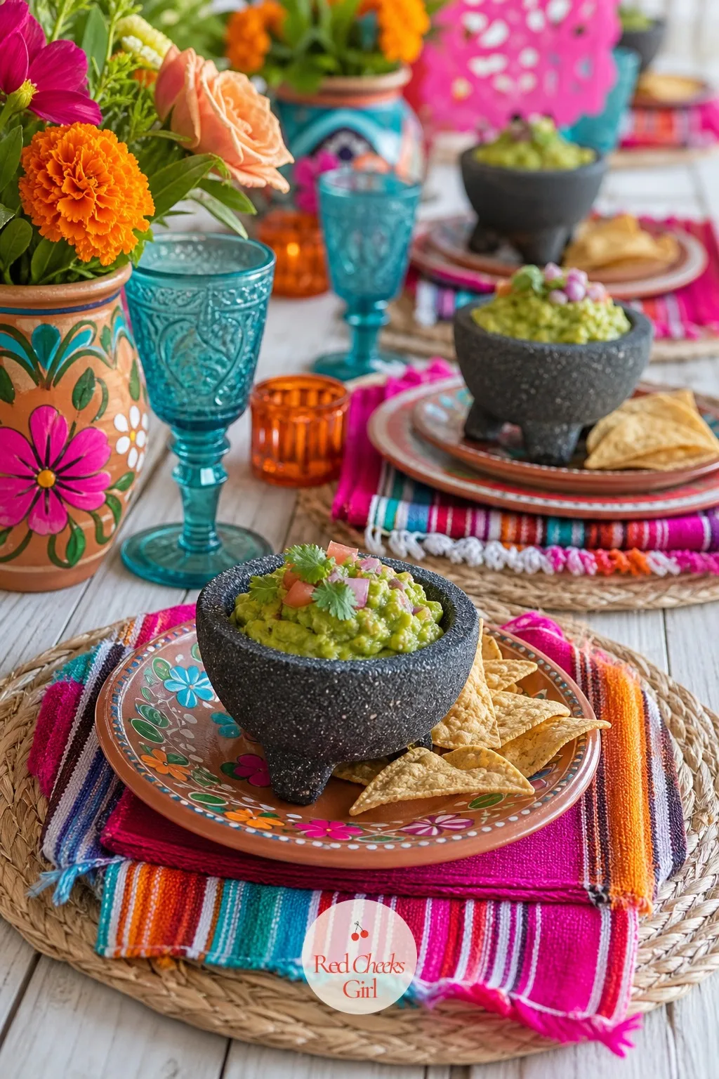 Individual Molcajete Bowls — A shared dip bowl means spoons crossing paths all afternoon, which gets old fast in a crowded room. Taco bout a baby shower ideas