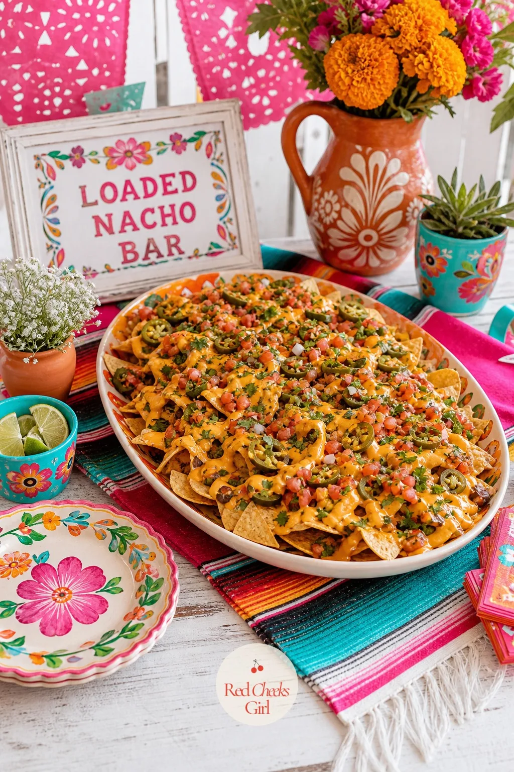 The Loaded Nacho Bar — Chips alone on a platter look sad next to a full taco bar, and they disappear before the tacos even come out. Taco bout a baby shower