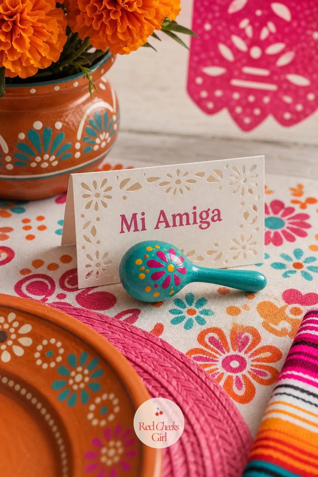 Maraca Place Card Holders — A place card on its own looks thin next to everything else happening on the table. Taco bout a baby shower ideas