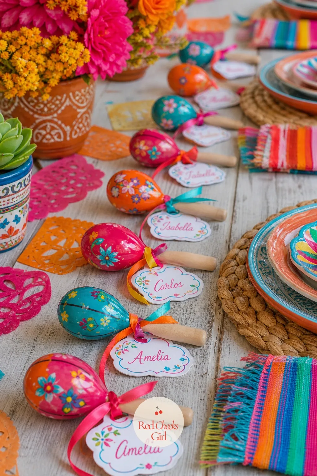 Mini Maraca Escort Favors — Escort cards get glanced at once and left on the table by the end of the night. Taco bout a baby shower ideas