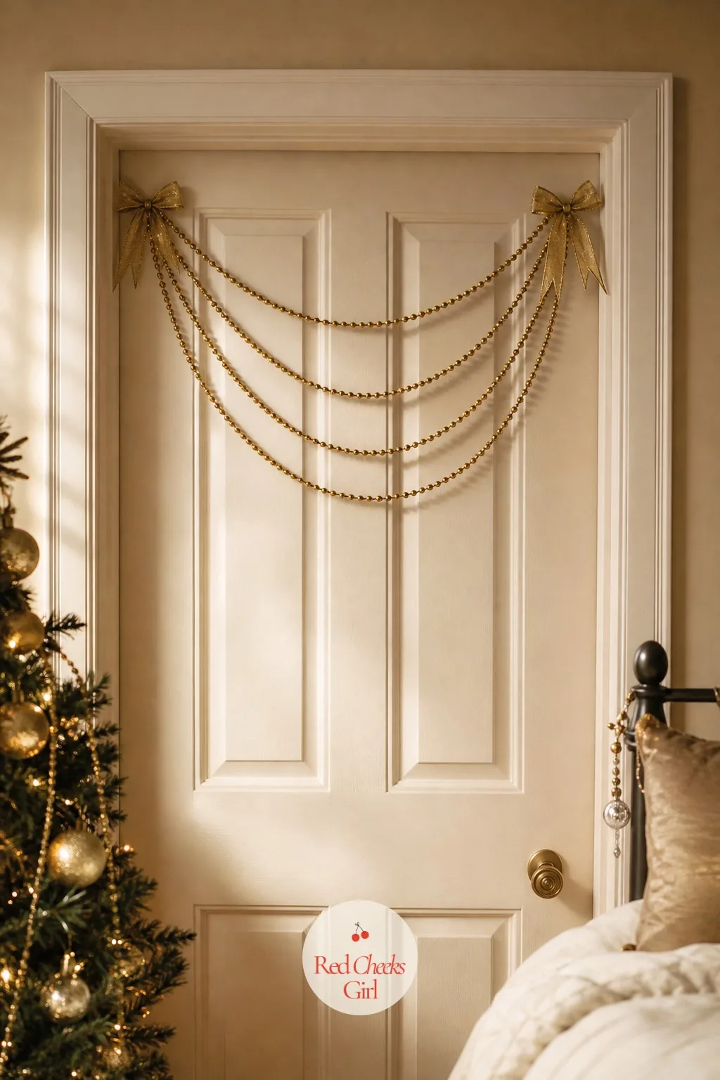 The Kids' Door, Garlanded in Beads — A bedroom door gets overlooked every year, and it is one of the easiest wins in the house. Taylor swift christmas aesthetic