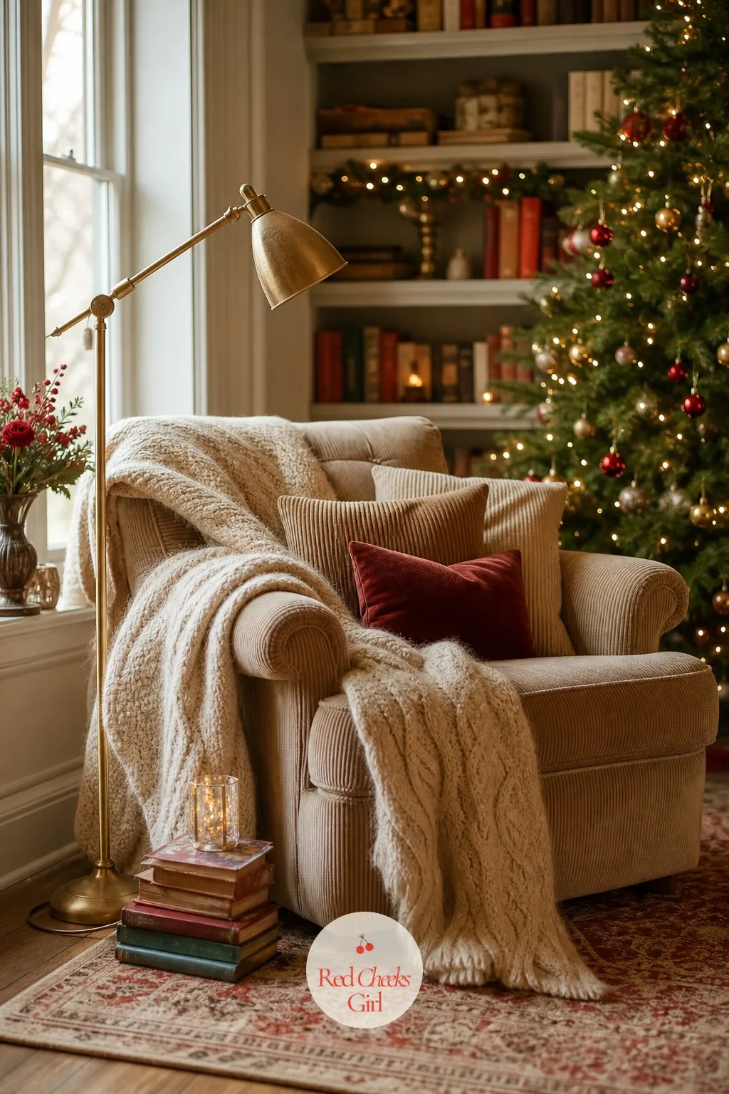 The Reading Nook, Where the Mood Softens — Every house needs one chair where the whole point is to disappear into a blanket for an hour. Taylor swift christmas